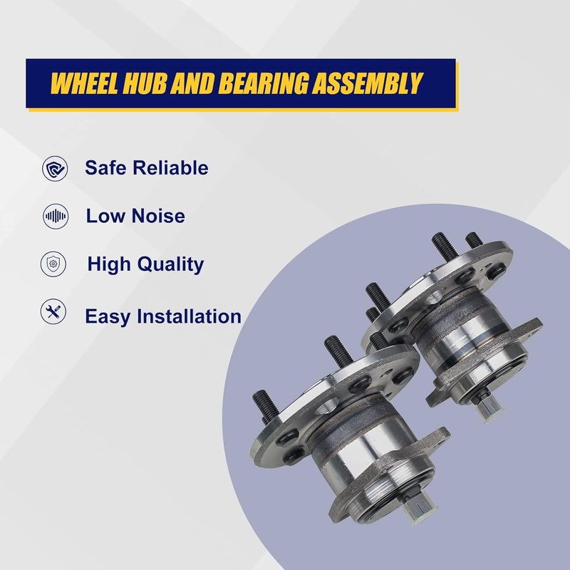 KUSATEC 512206 512207 Rear Wheel Bearing and Hub Assembly for Lexus and Toyota Vehicles - Image 2