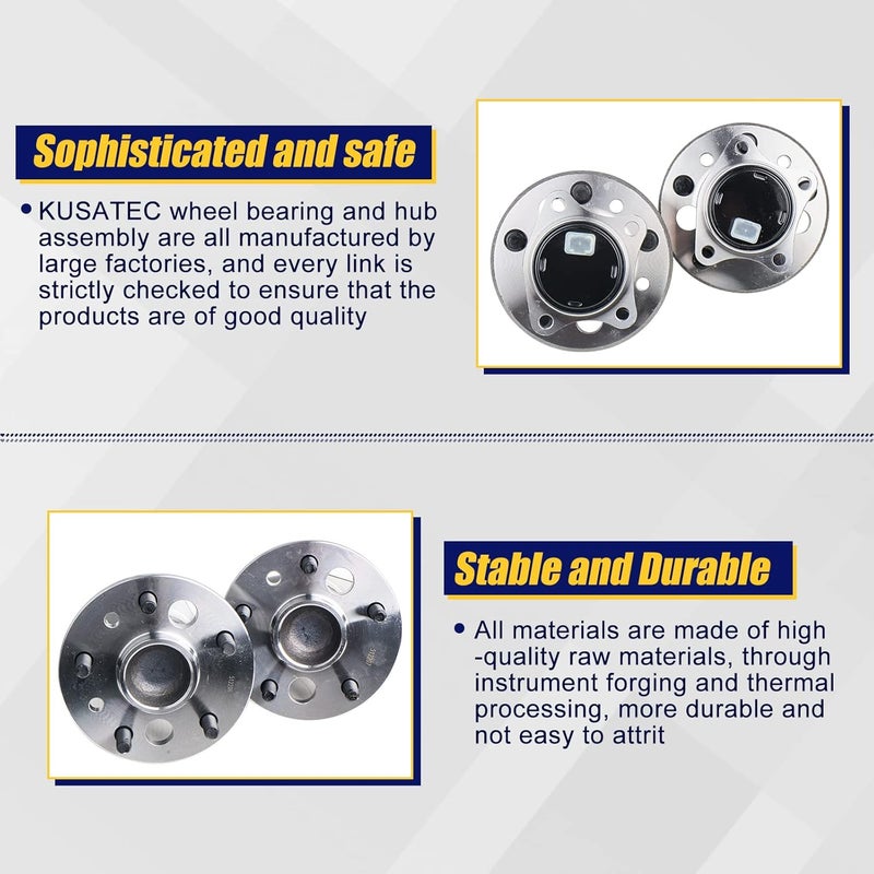 KUSATEC 512206 512207 Rear Wheel Bearing and Hub Assembly for Lexus and Toyota Vehicles - Image 4