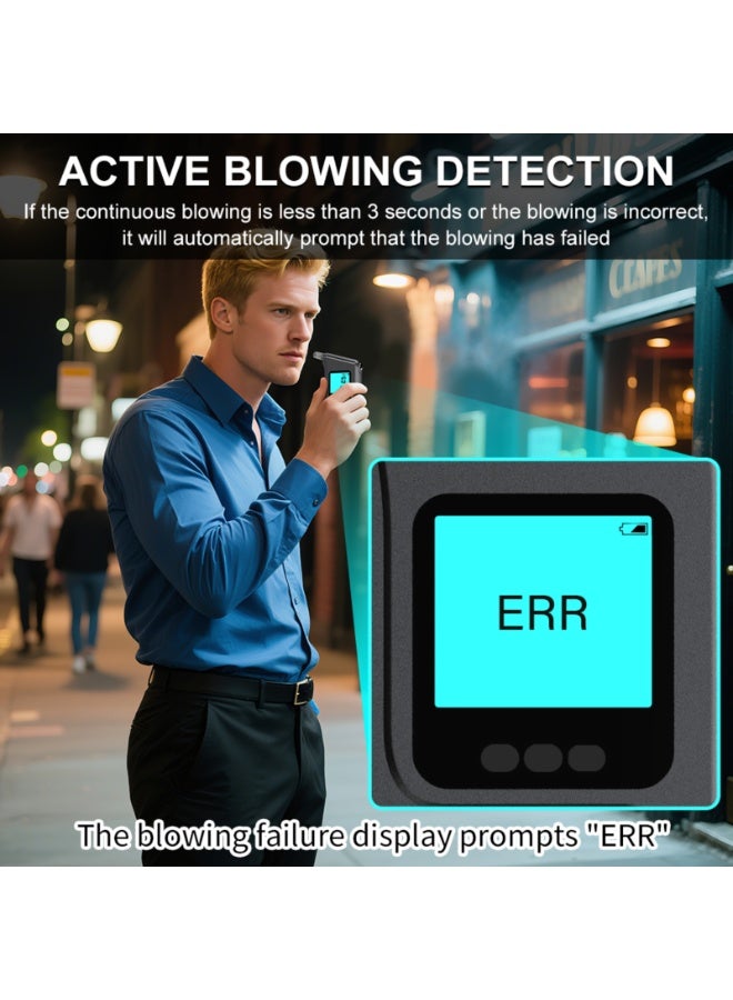 Breathalyzer with LED Display and 5 Mouthpieces Alcohol Tester Alcotester for Personal & Professional Use - Image 4