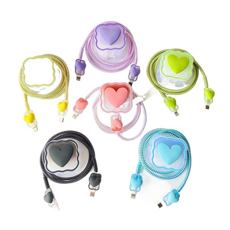 20W Charger Head and Cable End Protector Set with Cute Style in Black with Decorative Design Anti Bend Protection and Daily Cable Care - NADI - Image 2