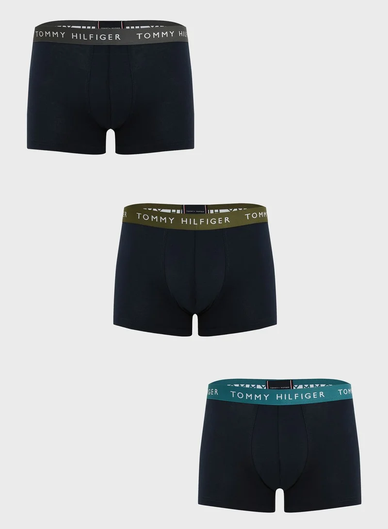 TOMMY HILFIGER 3 Pack Logo Band Trunks