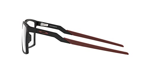 Oakley Men's Ox8052 Futurity Square Prescription Eyewear Frames, Satin Black with Red/Demo Lens, 57 mm - Image 4
