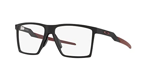 Oakley Men's Ox8052 Futurity Square Prescription Eyewear Frames, Satin Black with Red/Demo Lens, 57 mm - Image 2