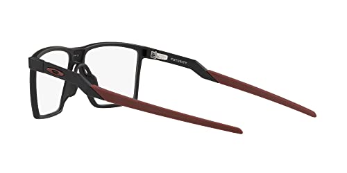 Oakley Men's Ox8052 Futurity Square Prescription Eyewear Frames, Satin Black with Red/Demo Lens, 57 mm - Image 5