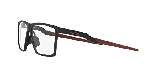 Oakley Men's Ox8052 Futurity Square Prescription Eyewear Frames, Satin Black with Red/Demo Lens, 57 mm - Image 3