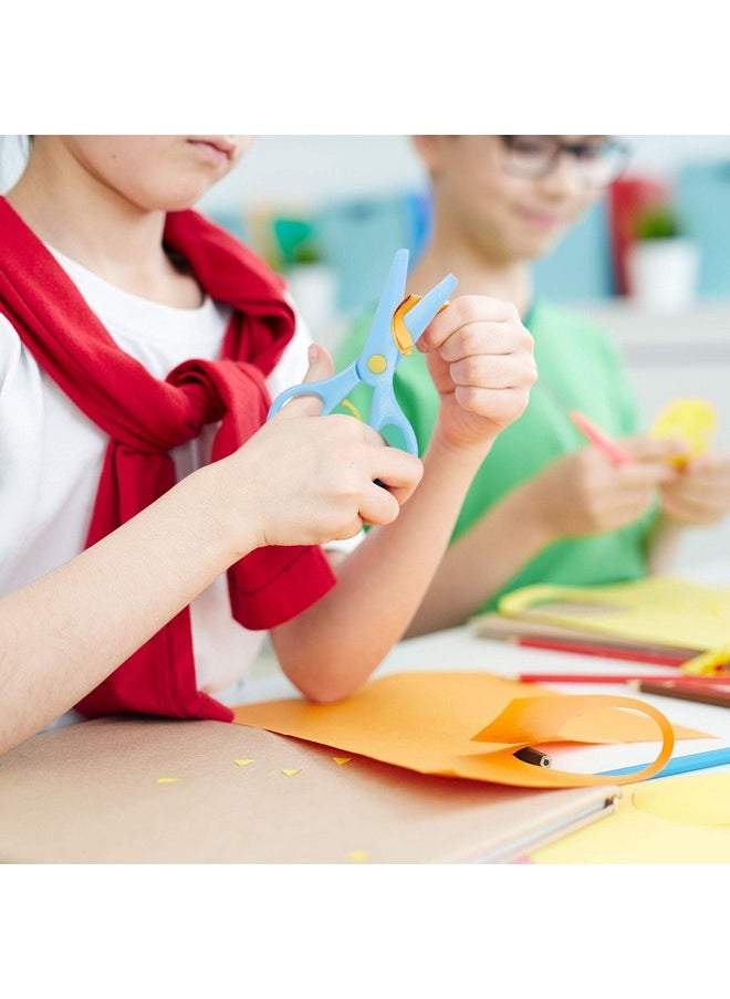 Leinuosen 15 Pieces Preschool Training Scissors Plastic Scissors Anti Pinch Safety Scissors For Children Art Craft Supplies(Solid Color)  - Image 4