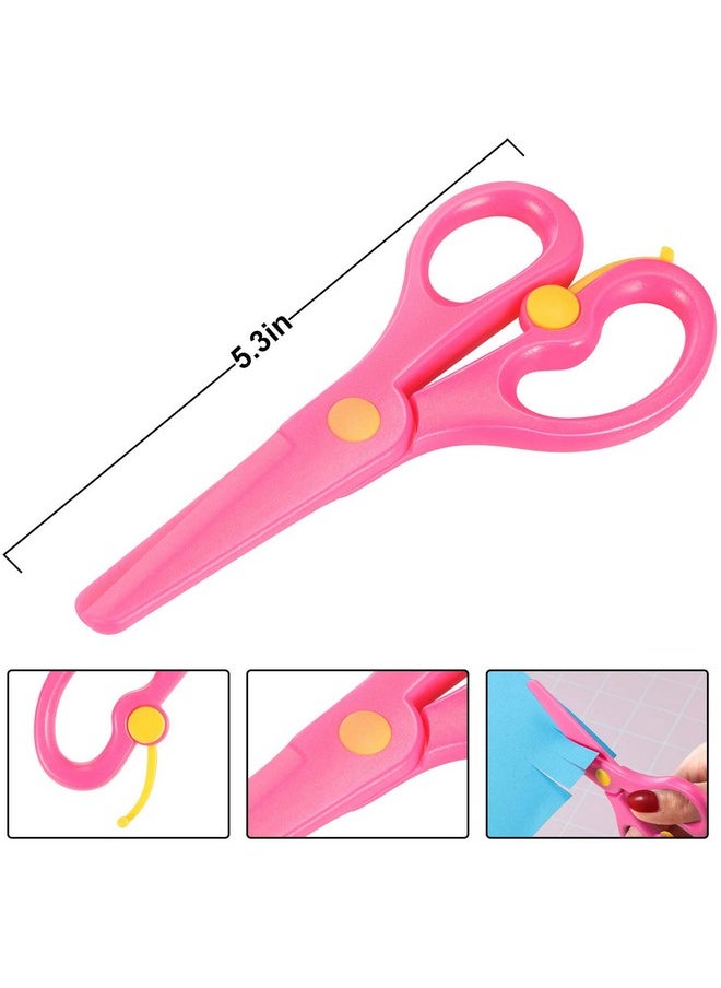Leinuosen 15 Pieces Preschool Training Scissors Plastic Scissors Anti Pinch Safety Scissors For Children Art Craft Supplies(Solid Color)  - Image 2
