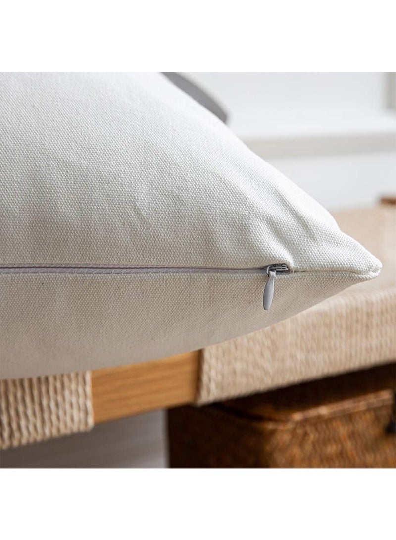 Aikanbo 45*45cm Pu Leather Throw Pillow Covers，Modern Leather/Cotton Decorative Pillowcases for Home Decor Bedroom Living Room Couch Bed Sofa（Brown + White, Excluding Pillow Core） - Image 5