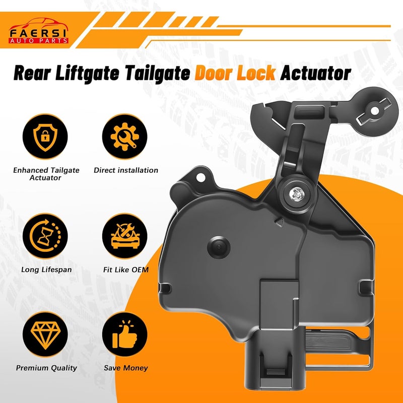 FAERSI Rear Liftgate Door Lock Actuator Replaces 746015, 15250765, 15808595,25001736 Replacement for Chevy Tahoe,Suburban,GMC Yukon,Yukon XL,Cadillac Escalade ESV, EXT Tailgate Liftgate Rear Hatch Door Lock - Image 2