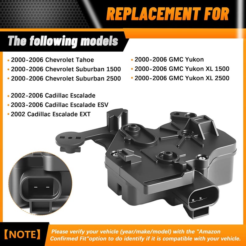 FAERSI Rear Liftgate Door Lock Actuator Replaces 746015, 15250765, 15808595,25001736 Replacement for Chevy Tahoe,Suburban,GMC Yukon,Yukon XL,Cadillac Escalade ESV, EXT Tailgate Liftgate Rear Hatch Door Lock - Image 4