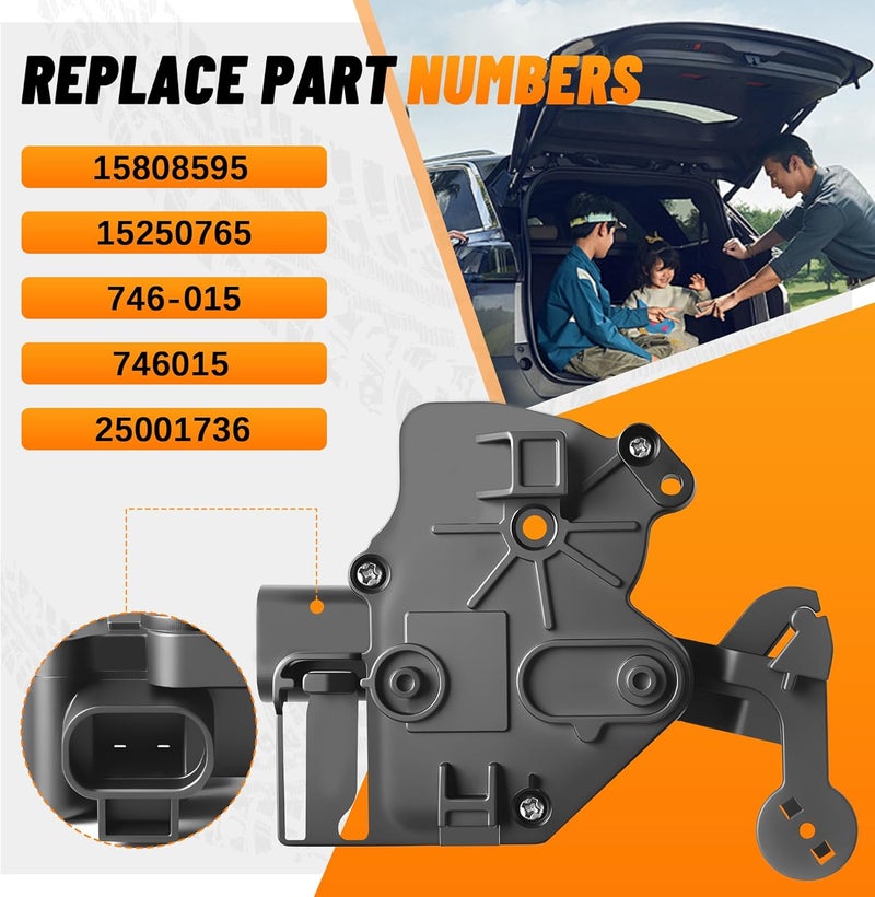 FAERSI Rear Liftgate Door Lock Actuator Replaces 746015, 15250765, 15808595,25001736 Replacement for Chevy Tahoe,Suburban,GMC Yukon,Yukon XL,Cadillac Escalade ESV, EXT Tailgate Liftgate Rear Hatch Door Lock - Image 3