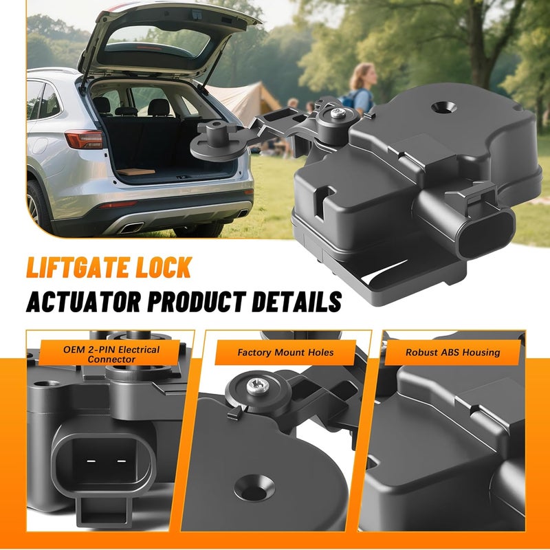 FAERSI Rear Liftgate Door Lock Actuator Replaces 746015, 15250765, 15808595,25001736 Replacement for Chevy Tahoe,Suburban,GMC Yukon,Yukon XL,Cadillac Escalade ESV, EXT Tailgate Liftgate Rear Hatch Door Lock - Image 5