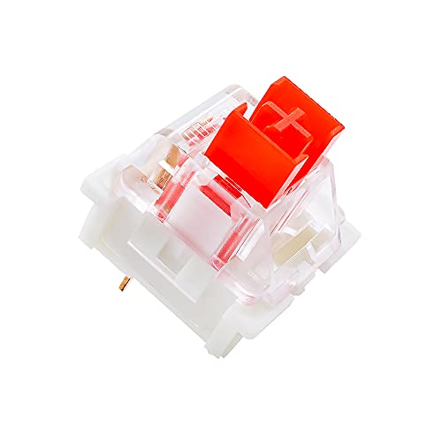 outemu Red Switches 65-Pack, 3 Pin Key Switches - Cherry MX Equivalent DIY Replaceable Switches for Mechanical Keyboard 45gf Linear/RGB/Dustproof - Image 1