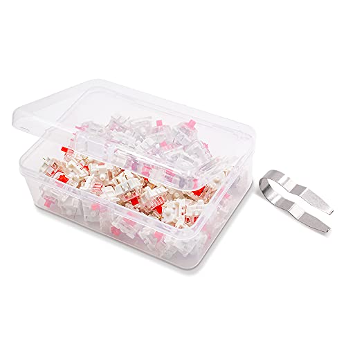outemu Red Switches 65-Pack, 3 Pin Key Switches - Cherry MX Equivalent DIY Replaceable Switches for Mechanical Keyboard 45gf Linear/RGB/Dustproof - Image 3