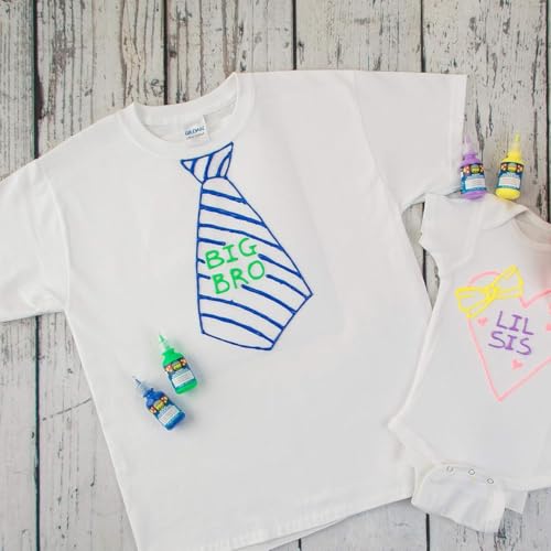 Scribbles 13903 3D Fabric Paint Shiny, White - Image 3