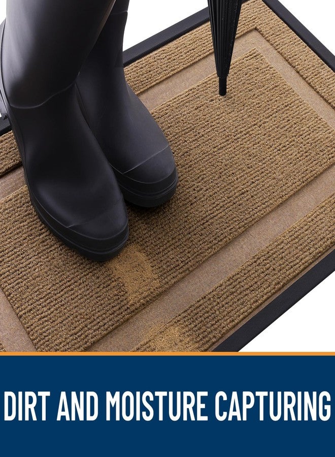OLANLY Front Door Mat Indoor Outdoor Entrance, Waterproof All-Season, All-Weather Doormat, Sturdy Natural Rubber, Fade Resistant, Low Profile, Easy Clean Patio Porch Entryway Mat, 71x23, Light Borwn - Image 5