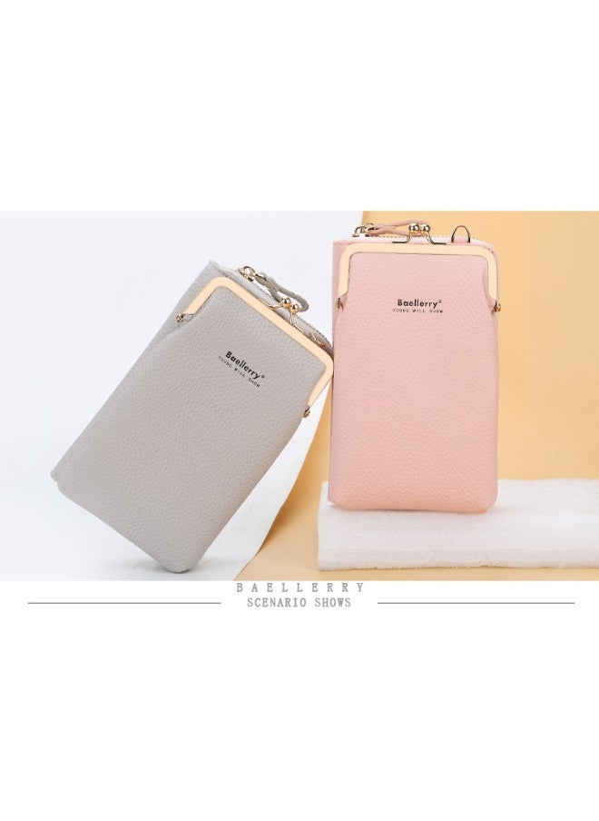 baellerry Korean Mobile Phone Bag Vertical Women's Bag Fashion Senior Sense Women's Single Shoulder Crossbody Bag Purse  - Image 2