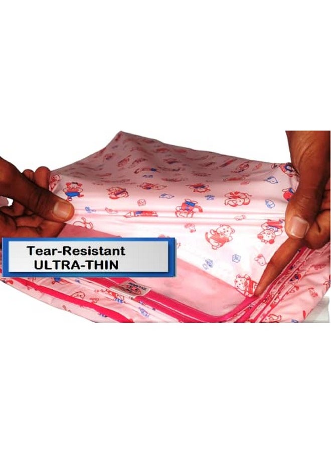 Mothers Choice ® King Waterproof Pvc Plastic Mattress Protector/Bed Protection Sheet For Baby And Adult, 95 X 73 Inches - Pack Of 1, Pink  - Image 4