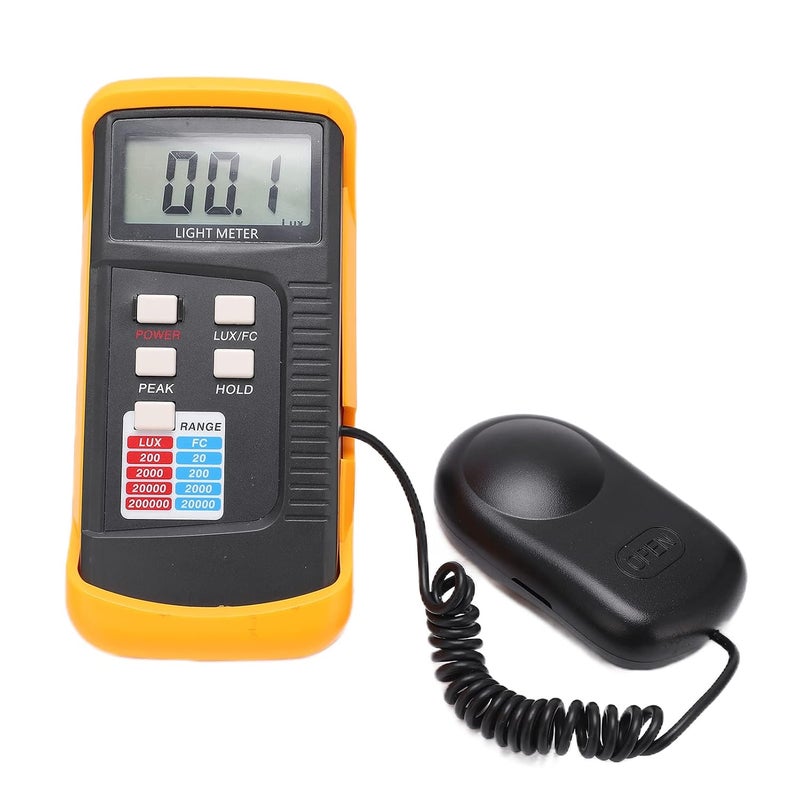 LX1330B مقياس الإضاءة الرقمي 200000 لوكس نطاق كابل ملف مرن قياس الضوء الداخلي والخارجي - Image 5