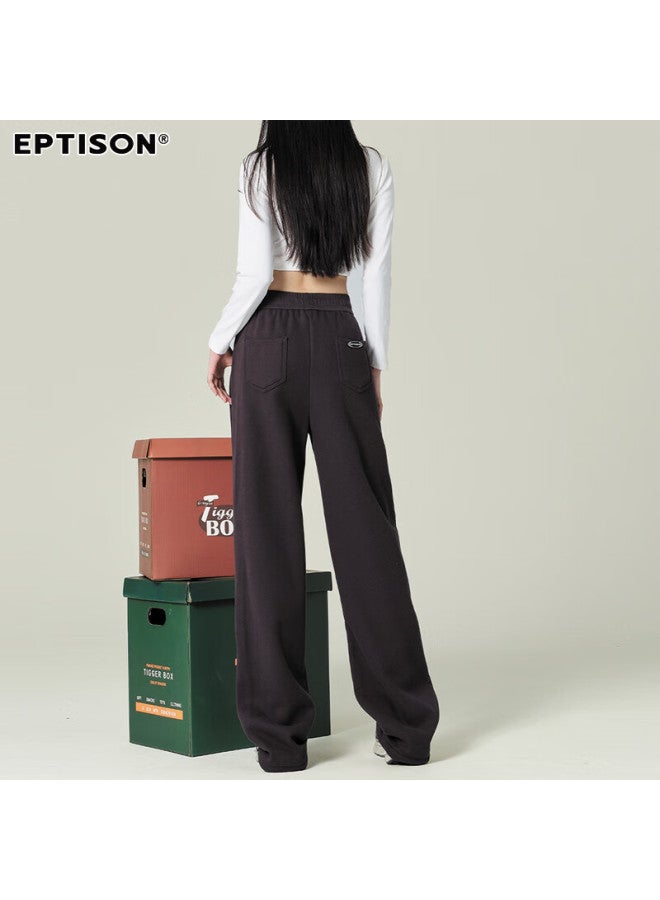EPTISON Yipintiancheng Autumn Straight-leg Wide-leg Casual Knit Sports Pants For Women High-end Loose Slim Sweatpants - Image 4