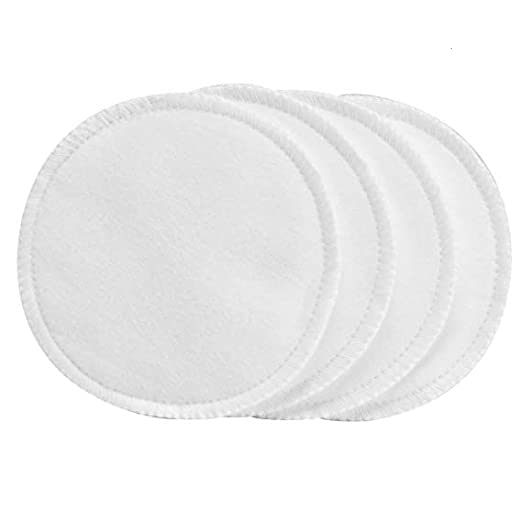 ANTIL'S Reuseable & Washable Maternity Nursing Breast Pad for Feeding Mothers (4 Pieces) White - Image 1