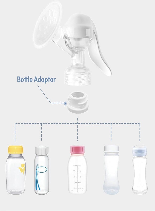 نسفي مضخة الثدي اليدوية NCVI للرضاعة الطبيعية ذات الحلمات الصغيرة، مزودة بحافة سيليكون ناعمة 20 مم، مضخة يدوية واحدة لشفط حليب الثدي سعة 5 أونصات، خالية من مادة BPA مع نوعين من الشفط قابلين للتعديل، مناسبة لحلمات 17/18/19/20 مم (مضخة الثدي اليدوية - 8610) - Image 2