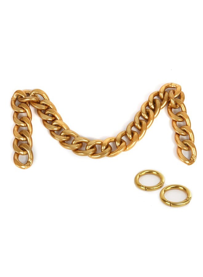 Xiazw DIY Heavy Chunky Aluminum Metal Purse Handle Bag Chain Charms Strap Replacement Handbag Accessories Decoration (Gold) - Image 1