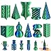 YVBBHE 10 Pack 3D Printed Spiral Fidget Toys Set Impossible Magic Passthrough Stress Relief Toy for Anxiety RelaxingCuboidCylinderConeCubeWaveWhirlwindPyramidGourdTriangleQuadrilateralLG - Image 2