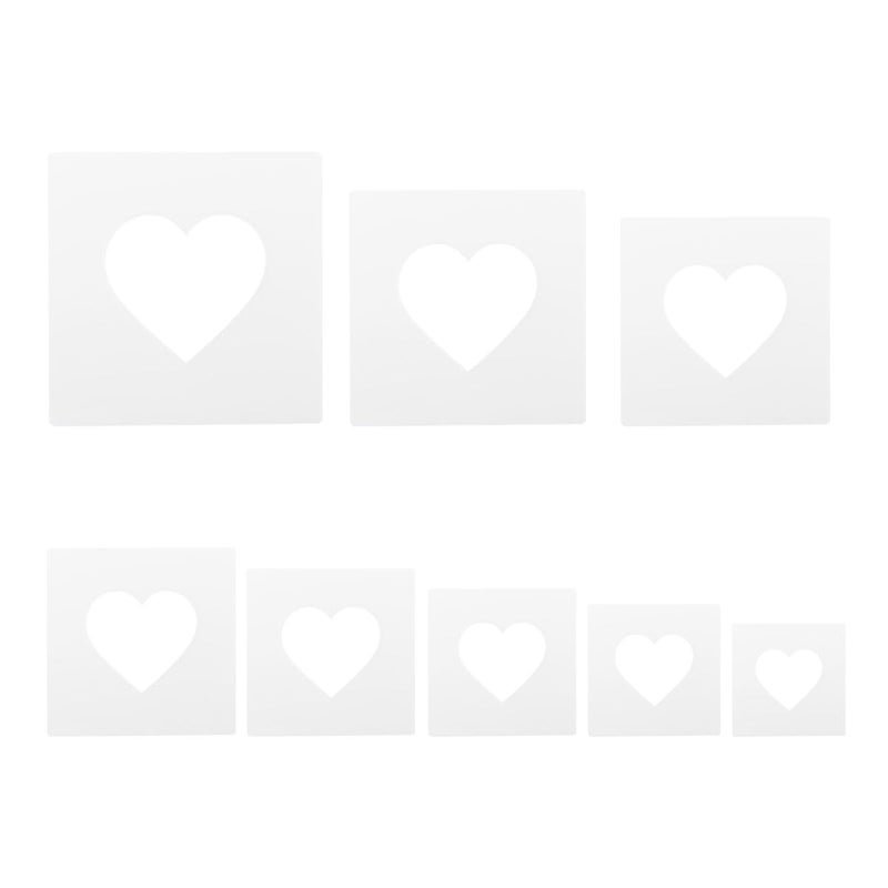 ZTEOFO 8 PCS Large Heart Stencil, Heart Stencils Different Sizes, Hearts Template Stencil, Hearts Stencils for Painting, for Painting Template - Image 1
