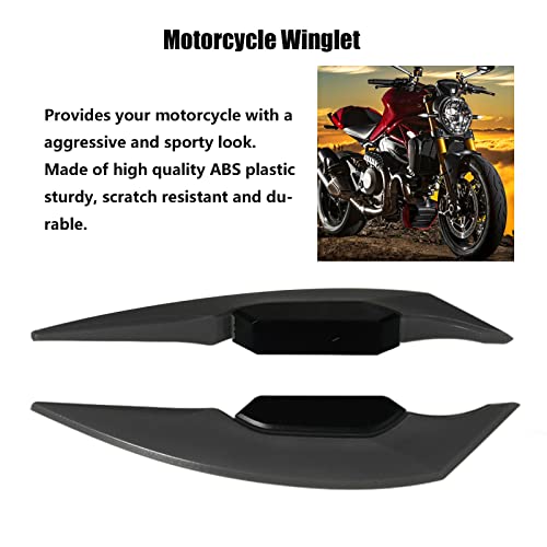 Akozon 1 Set of Motorcycle Side Winglet Aerodynamic Spoiler, Compatible with Universal Motorcycles and Electric Bikes (Black) - Image 2