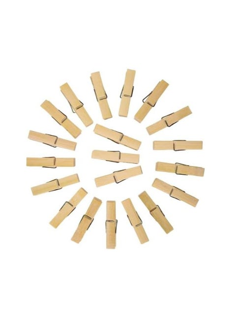ECVV® Bamboo Clothespins | Bamboo Pegs Clothes Pegs Wood urable Hanging Clips for Home Clothes Windproof Supplies | 80 Pieces 6cm x 1.2cm