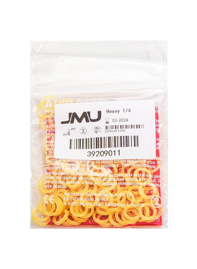 JMU أربطة تقويم الأسنان 1/4 بوصة ثقيلة 6.5 أونصة 500 عبوة أربطة مرنة داخل الفم مصنوعة من اللاتكس - Image 2