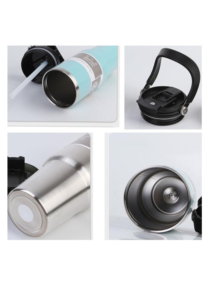 Spaceshoop Tumbler with Lid and Straw with Handle, (900 ml), Large Capacity, Cold Insulation, Water Bottle, Thermos, Insulated, Double Layer, Wide Mouth, Direct Drinking, Leak Proof - Image 2