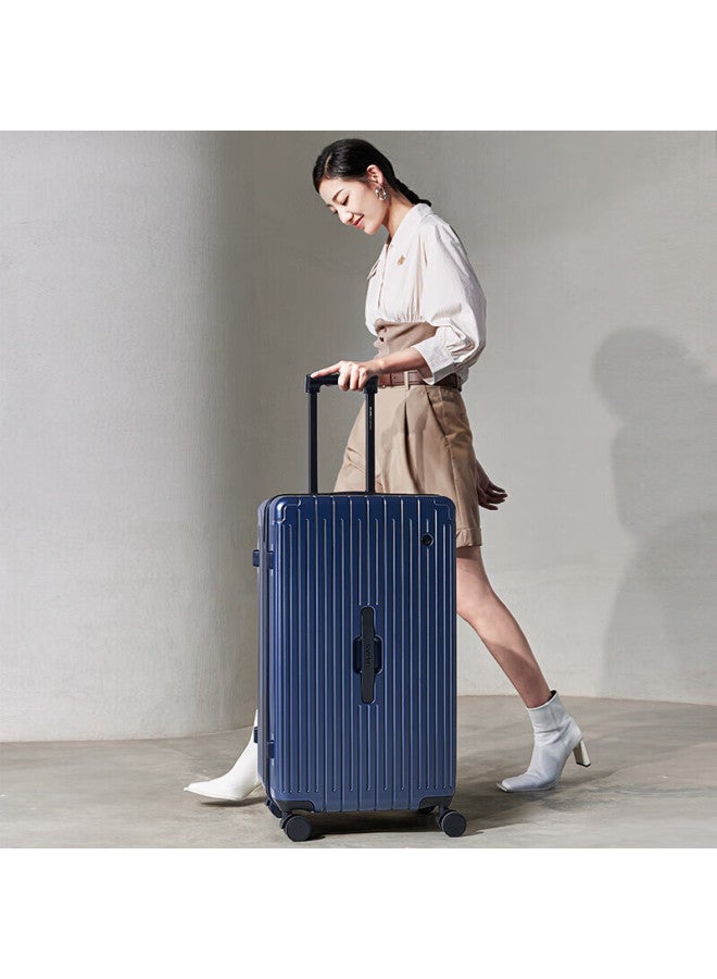 Oiwas Luggage 24-inch Expandable Suitcase With Tsa Lock, Spinner Wheels, Blue - Image 1