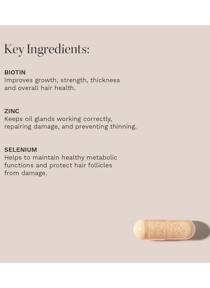 HAIR BURST Hair Growth Vitamins with Biotin, Selenium & Zinc - 23 Premium Vitamins & Minerals - Supports Healthy Hair, Prevent Breakage (60 Capsules, Adult Women)  - Image 3