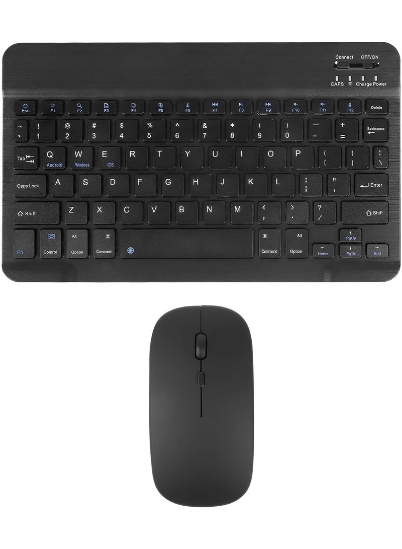 ELTRAZONE Arabic and English Bluetooth Keyboard and Mouse Combo, Ultra-Slim Portable Compact Wireless Mouse Keyboard Set for IOS Android Windows Tablet Phone iPhone iPad Pro Air Mini - Image 1