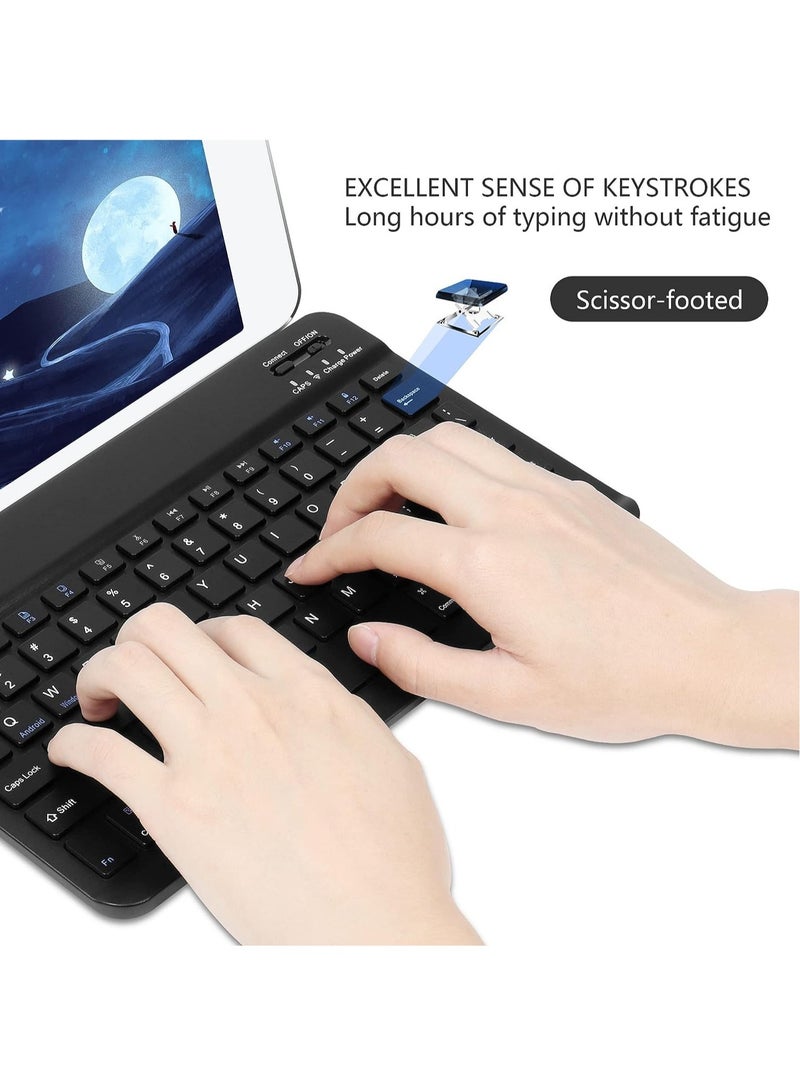 ELTRAZONE Arabic and English Bluetooth Keyboard and Mouse Combo, Ultra-Slim Portable Compact Wireless Mouse Keyboard Set for IOS Android Windows Tablet Phone iPhone iPad Pro Air Mini - Image 3