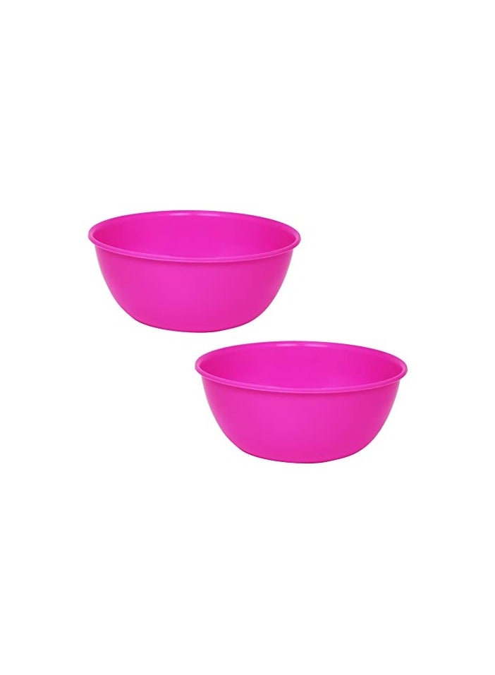 جرين تايجر وعاء خلط 2 قطعة | وعاء خلط وتقديم بلاستيكي مثالي للسلطة والفواكه وتقديم الخبز طقم مكون من قطعتين ألوان متنوعة (2000 مل) - Image 3