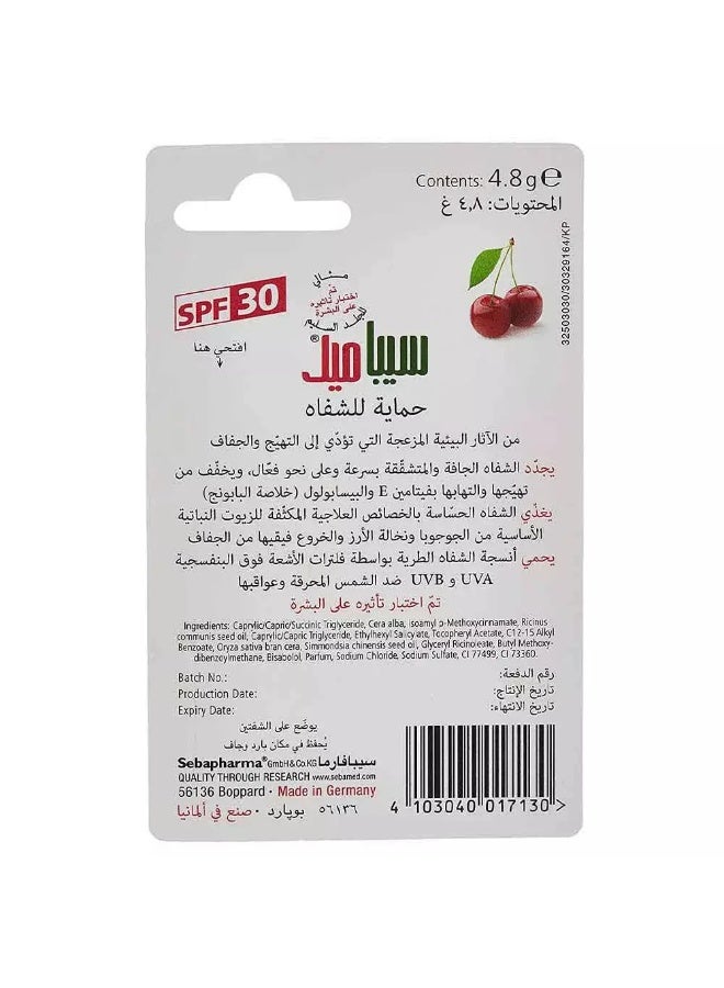 Sebamed سيباميد واقي شمس للشفاه بالكرز SPF30، 4.8 جرام، عبوة واحدة - Image 3