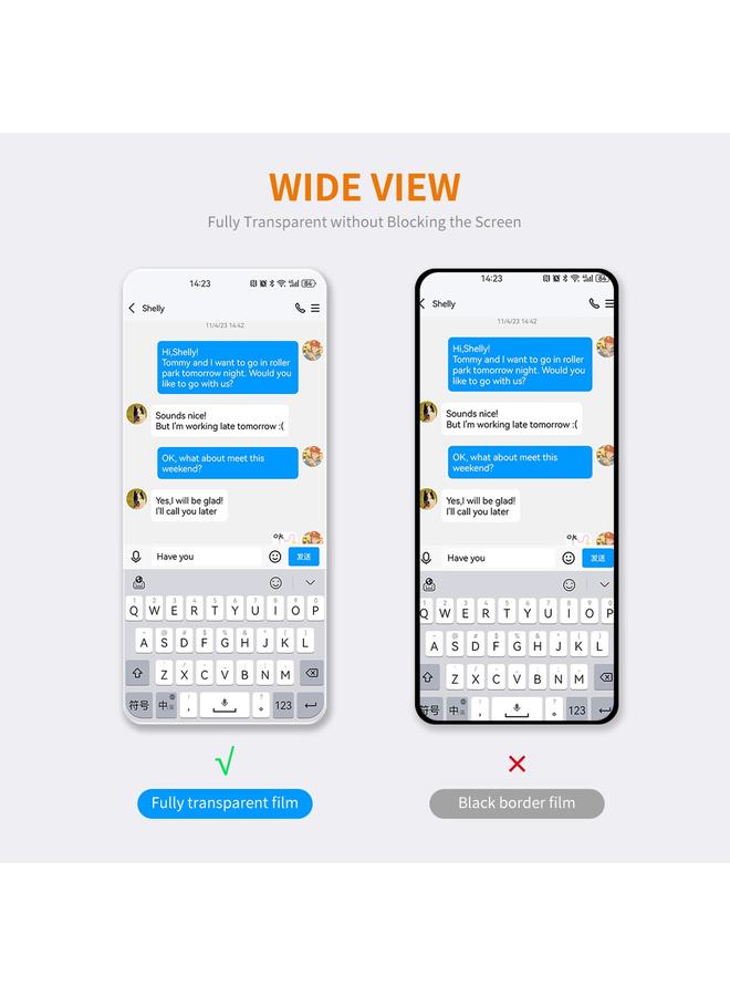 erorex For Vivo Iqoo Z9 Global 9H Big Arc Edge High Aluminum-Silicon Tempered Glass Film - Image 2