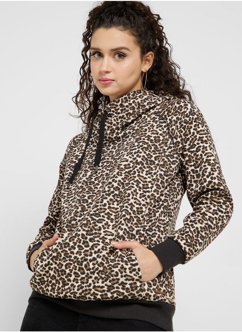 ONLY - Printed Knitted Hoodie - Image 1