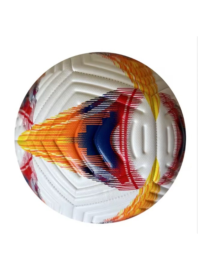 كرة قدم احترافية بتصميم ضربات فرشاة ملونة وسطح محكم الملمس - مثالية للتدريب والمباريات واللعب الترفيهي - متانة ومرونة عاليتان - مناسبة للاعبين الشباب والكبار