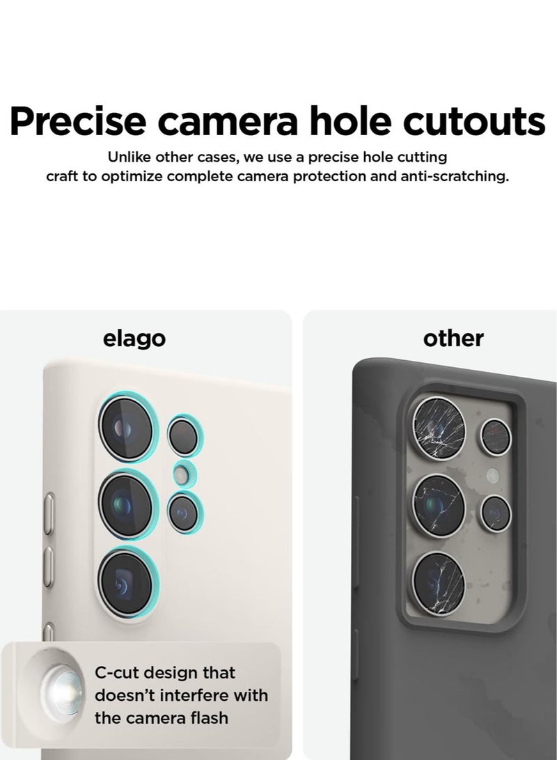 Elago Silicone for Samsung Galaxy S24 Ultra Case Cover - Stone - Image 3