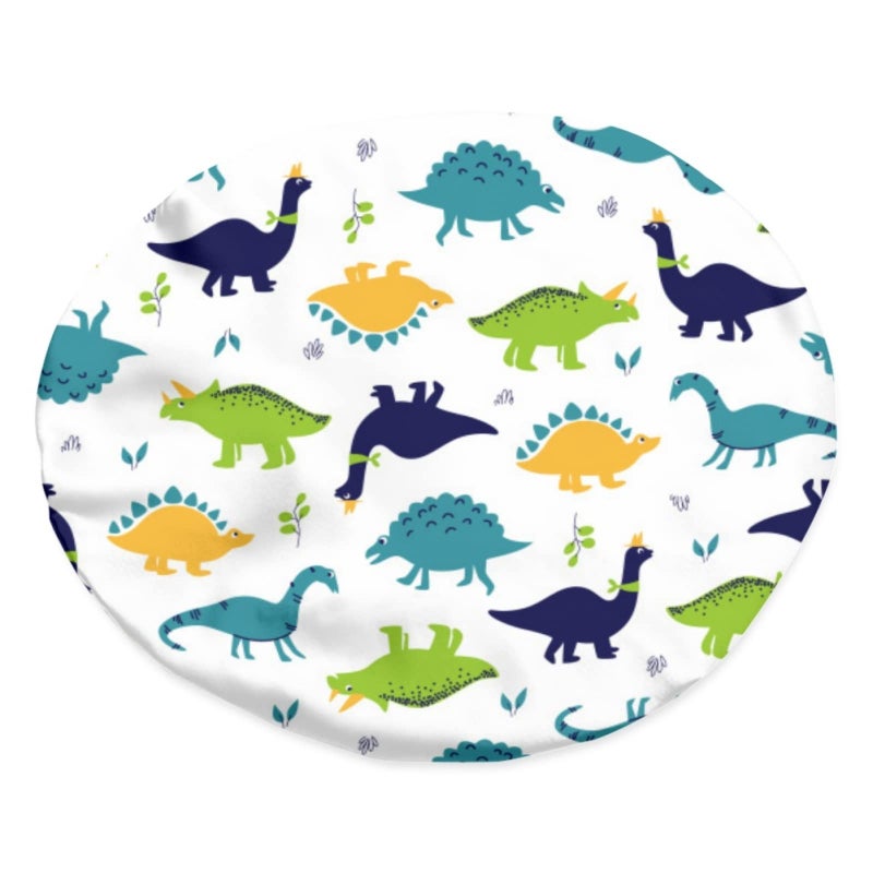 Babrukda Kids Hair Cover, Children Satin Bonnet, Boys Girls Satin Sleep Cap, Adjustable Elastic Band Beanie Hat for Night Sleeping Easy Clean Headwear for Toddler Baby Dinosaur - Image 4