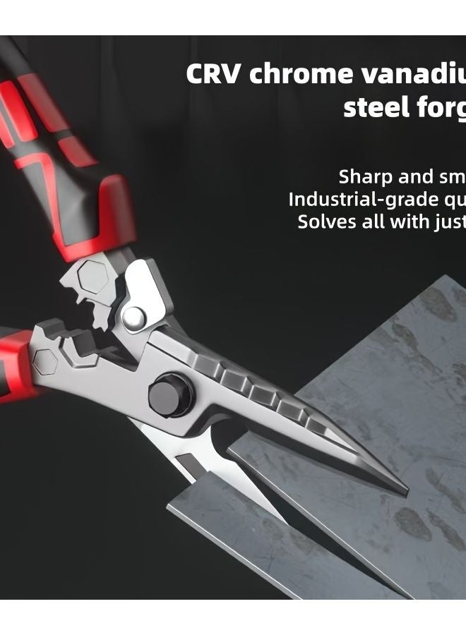 1pc Heavy Duty Industrial Metal Shearing Clamp Non Slip Grip High Hardness Aviation Snips - Image 5