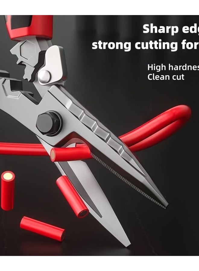 1pc Heavy Duty Industrial Metal Shearing Clamp Non Slip Grip High Hardness Aviation Snips - Image 2