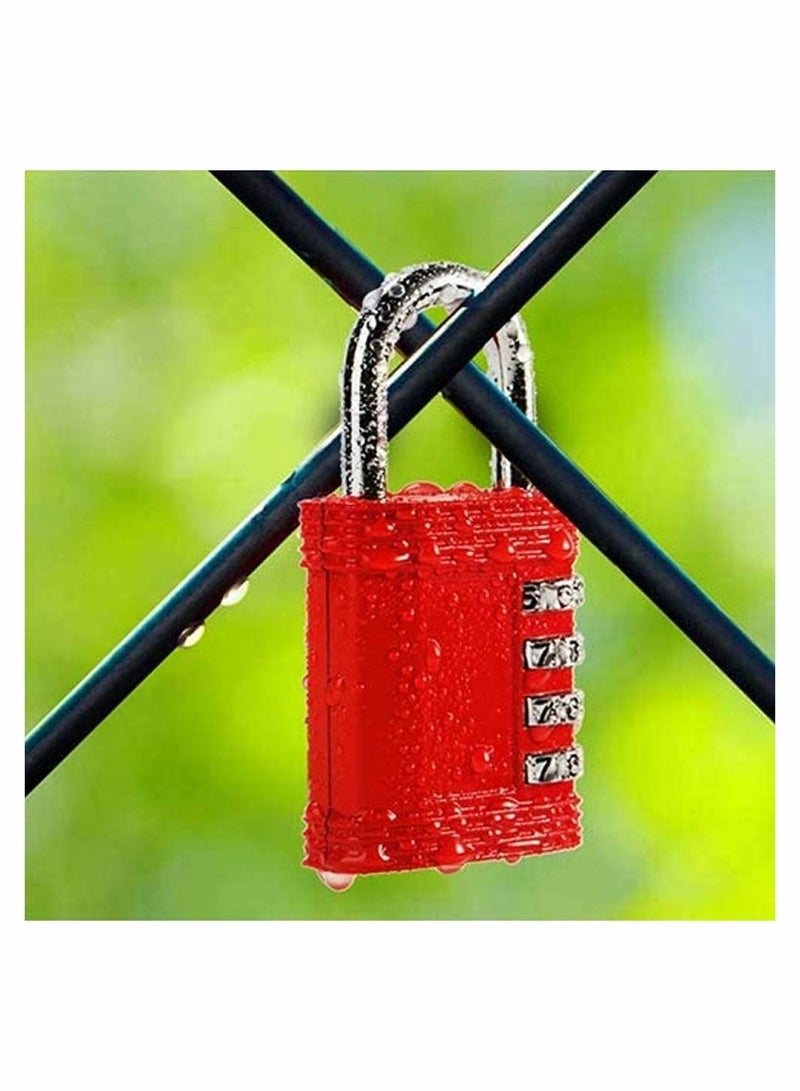 2 Pack Combination Lock Outdoor 4 Digit Padlock Waterproof for Indoor and Rustless Die-Cast School Gym Locker, Sports Hasp Storage, Fence, Gate, Case - Image 2
