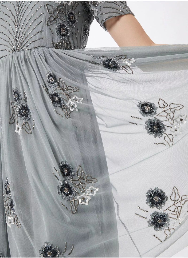 Lace and Beads - ORQUIDA MIDI DRESS - Image 1