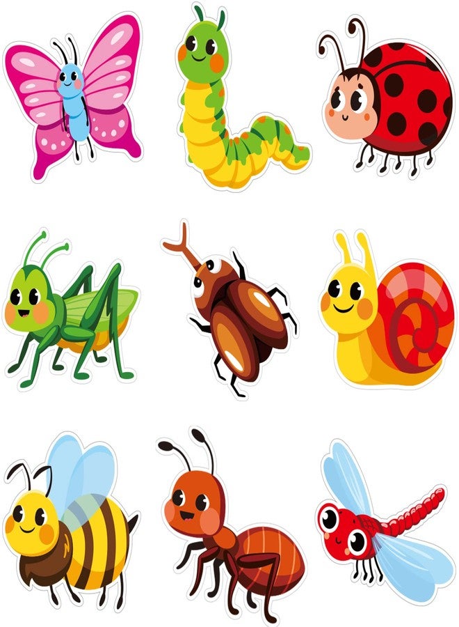 Epakh 63 Pieces Insect Bulletin Board Cutouts Bug Cutouts Bugs Mini Accents Card Insect Theme Spring Decoration for School Party Supplies - Image 1