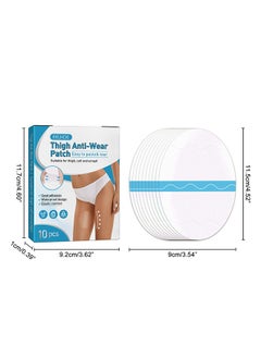 EELHOE 10 Pcs Thigh Inner Anti Chafing Sticker Paste Inner Thigh Anti Wear Patch Self Adhesive Wear Resistant Thigh Patch Disposable Ultra Thin Invisible Thigh Inner Anti Chafing Paste For Thigh Inner  - Image 2